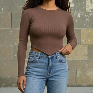 GARAGE Women’s Brown Crop Top, Small